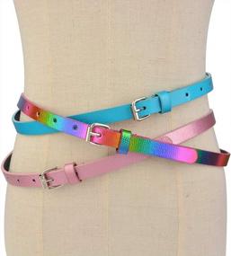img 2 attached to 3 Pack Girls Belts Fashion Uniform Belts