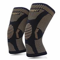 2-pack copper knee sleeve: arthritis pain relief and knee support for active lifestyles (x-large) logo