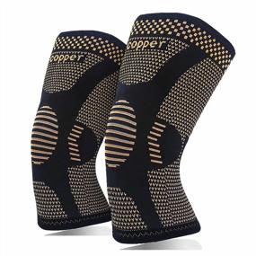 img 4 attached to 2-Pack Copper Knee Sleeve: Arthritis Pain Relief And Knee Support For Active Lifestyles (X-Large)
