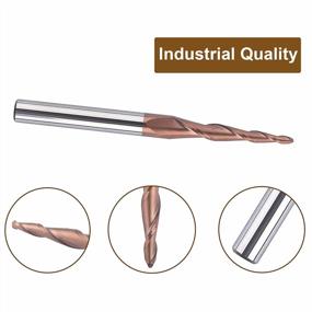img 3 attached to Precision Carving With SpeTool Ball Nose Router Bit - 2.0Mm Tip Diameter Carbide End Mill For Woodwork And Metal Mill 3D/2D Work