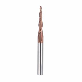 img 4 attached to Precision Carving With SpeTool Ball Nose Router Bit - 2.0Mm Tip Diameter Carbide End Mill For Woodwork And Metal Mill 3D/2D Work