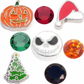 img 3 attached to Holiday Charm Set For Floating Lockets - Nightmare Before Christmas Themed