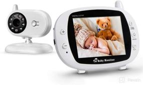 img 4 attached to 👶 Firstpower Baby Monitor: Camera & Audio with 2-Way Talk, Large 3.5" LCD Screen, Infrared Night Vision, Room Temperature, Lullabies, High Capacity Battery