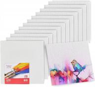 artlicious pack of 12 10x10 inch white canvas boards - ideal for oil, acrylic, and watercolor painting logo