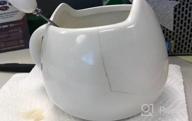 img 1 attached to 12 Oz Cat Face Mug And Spoon Set - White Kitty Coffee Cup Gift For Crazy Cat Lady review by Mark Vazquez