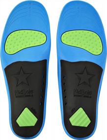 img 1 attached to ⭐ KidSole Children's Memory Foam Starry Shield Arch Support Insole: Added Comfort, Cushion & Arch Support for Kids (Size 2-6, 24 CM)