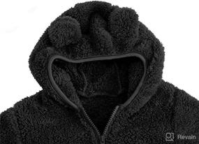 img 2 attached to 🧥 Warm and Cozy Toddler Fuzzy Fleece Zip Up Sherpa Hooded Jacket for Winter – Long Sleeve Cute Bear Ear Outfit for Girls and Boys