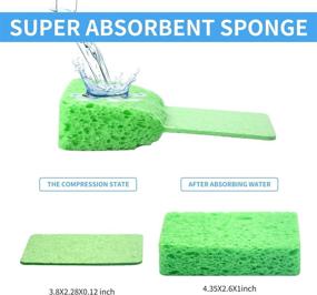 img 3 attached to 🧽 MMRH 12 Pack Kitchen Sponges - Non-Scratch Compressed Cellulose Dish Sponge for Washing and Cleaning, Natural and Multicolors