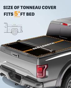 img 3 attached to Ford Ranger 2019 Soft Roll Up Truck Bed Tonneau Cover - FINDAUTO 5FT Styleside Fit