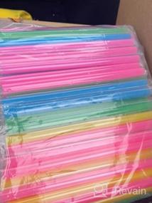 img 7 attached to Colorful Smoothie Straws 300-Pack: Wide 0.37" Disposable Drinking Straws For Milkshakes & Smoothies - UNWRAPPED - Assorted Colors - By DuraHome