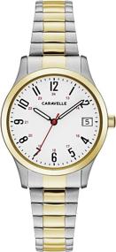 img 4 attached to Caravelle Womens Quartz Stainless Steel Women's Watches : Wrist Watches