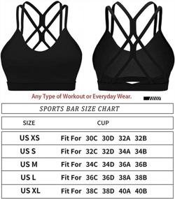 img 2 attached to LUREME Strappy Sports Bra For Women Crisscross Back Low Impact Workout Yoga Bra With Removable Cups (Sb000002)