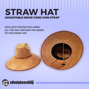 img 1 attached to Stay Protected In Style: EBodyboarding Surf Straw Sun Lifeguard Hat For The Beach