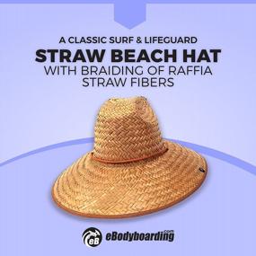 img 3 attached to Stay Protected In Style: EBodyboarding Surf Straw Sun Lifeguard Hat For The Beach