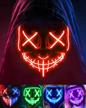 led halloween mask - ananbros scary masquerade cosplay face mask with lighting effects for men, women, and kids logo