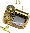 diy music box movement with gold plated 30 note windup clockwork mechanism, playing 'a time for us' from romeo and juliet logo