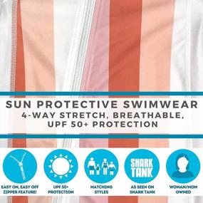img 1 attached to Protective Girls Long Sleeve Sunsuit (UPF 50+): Available In Multiple Colors By SwimZip