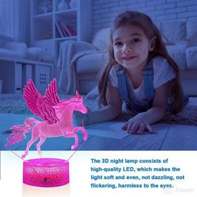 img 1 attached to 🦄 Unicorn Toys Unicorn Lamp Night Lights - Ideal Birthday Gifts for Girls, Ages 1-9+ Years - 16 Colors Changing Dimmable (Unicorn)