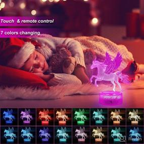 img 3 attached to 🦄 Unicorn Toys Unicorn Lamp Night Lights - Ideal Birthday Gifts for Girls, Ages 1-9+ Years - 16 Colors Changing Dimmable (Unicorn)