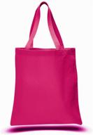 12-pack heavy cotton canvas tote bags in hot pink - 1 dozen logo