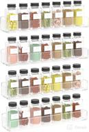 clear acrylic wall mounted spice rack organizer - niubee 4 pack - hanging seasoning shelf storage holder for kitchen logo