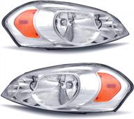 upgrade your chevy impala/monte carlo with oedro headlights assembly: chrome housing, clear lens, amber reflector logo