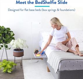 img 3 attached to Наведите порядок и расширьте пространство с помощью BedShelfie Slide — идеальной прикроватной полки!