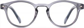 img 1 attached to Taylor Frame Reading Glasses With Speidel Blue Light Blocking, Scratch Resistant, And UV Lens - Available In Multiple Colors And Power Options