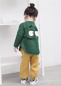 img 1 attached to 🩳 BULINGNA Cotton Linen Elastic Toddler Kids Baby Boy Girl Basic Harem Long Pants Bloomers Casual Joggers