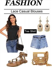 img 1 attached to Stylish And Comfy Women'S Lace Tops With Short Sleeves In Casual Loose Fit - Hotouch Collection