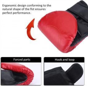 img 3 attached to Professional Kickboxing Gloves For Men And Women - Rehomy Muay Thai Sparring Training Gloves, Ideal For Fighting And Fitness