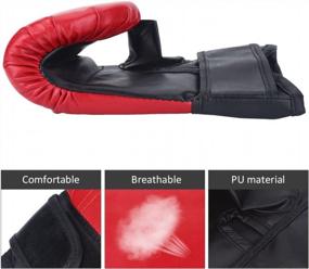 img 4 attached to Professional Kickboxing Gloves For Men And Women - Rehomy Muay Thai Sparring Training Gloves, Ideal For Fighting And Fitness