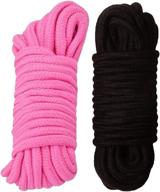 10m multi-function natural durable soft cotton rope - variety of color (black pink) logo