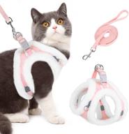 🐈 escape-proof cat harness and leash set: slowton plush edge adjustable vest for safe walking with reflective strap – ideal for cats, kittens, and puppies логотип