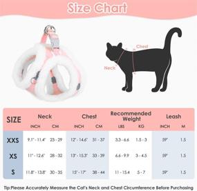 img 3 attached to 🐈 Escape-Proof Cat Harness and Leash Set: SlowTon Plush Edge Adjustable Vest for Safe Walking with Reflective Strap – Ideal for Cats, Kittens, and Puppies