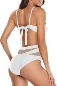 img 2 attached to Holipick Swimsuits Waisted V Neckline Swimwear Women's Clothing ~ Swimsuits & Cover Ups