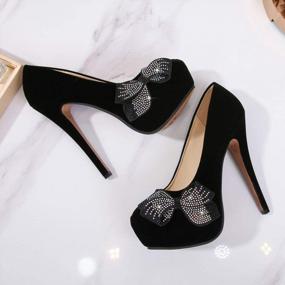 img 3 attached to High-Quality Waterproof Platform Pumps For Women: Elegant Stiletto Heels Ideal For Weddings, Parties, And Dressy Occasions