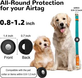 img 3 attached to 🐾 CAISATEQ Silicone Apple AirTag Holder for Dog Collar - Protective AirTag Case Compatible with Apple AirTag