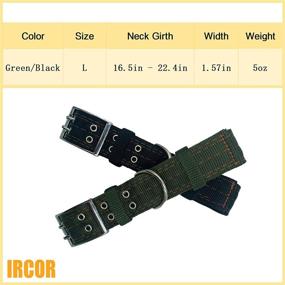 img 2 attached to 🐶 IRCOR Heavy Duty Tactical Dog Collar for Large Pitbull Breeds - 1.5 inch Wide Nylon Collar