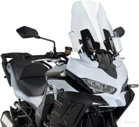 img 1 attached to 🏍️ Puig 9421W Touring Windshield for Kawasaki VERSYS 1000 17-19 in Clear Finish