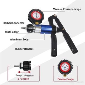 img 2 attached to 🔧 AutoWanderer Hand Vacuum Pump Pressure Tester Break Bleeding Kit - One Man Brake Fluid Oil Bleeder System Tool with Adapter Case