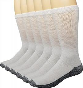 img 3 attached to Non-Binding Cotton Crew Diabetic Socks For Men And Women - Pack Of 6