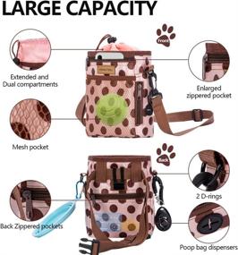 img 2 attached to 🐶 FANCYDELI Dog Treat Training Pouch with Waist Belt & Shoulder Strap - Pink, Easily Access Pet Toys, Kibble, Treats, Poop Bag, Clicker, Collapsible Bowl, Built-in Waste Bag Dispenser