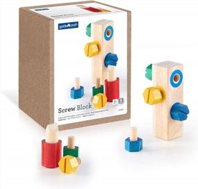 img 4 attached to Многоцветный винтовой блок Guidecraft - развивайте память и сенсорные навыки малыша с помощью классической игры для детей