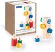guidecraft multi-color screw block - develop toddler memory and sensory skills with classic matching game for kids logo