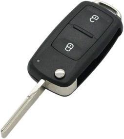 img 3 attached to SEGADEN Replacement Key Shell for VOLKSWAGEN VW PASSAT SEAT SKODA - 2 Button Keyless Entry Remote Flip Key Case Fob - Compatible with SS826A Model