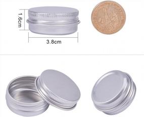 img 2 attached to 30 Pack Of Screw Top Aluminum Round Tin Cans For Lip Balm, Spices, And More - Christmas Supply Kit Included