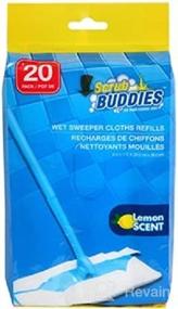 img 4 attached to 🧹 20 Pack Scrub Buddies Wet Sweeper Cloth Refills for Efficient Cleaning