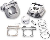 🚀 high-performance cleo gy6 180cc cylinder head kit with 61mm big bore and 69mm valves, ideal for 152qmi 157qmj scooters, mopeds, atvs, go karts, and quads logo