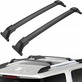 img 4 attached to Acadia 2017-2022 Compatible Aluminum Roof Rail Cross Bars For Noise-Free Cargo Carrying With ISSYAUTO Roof Racks